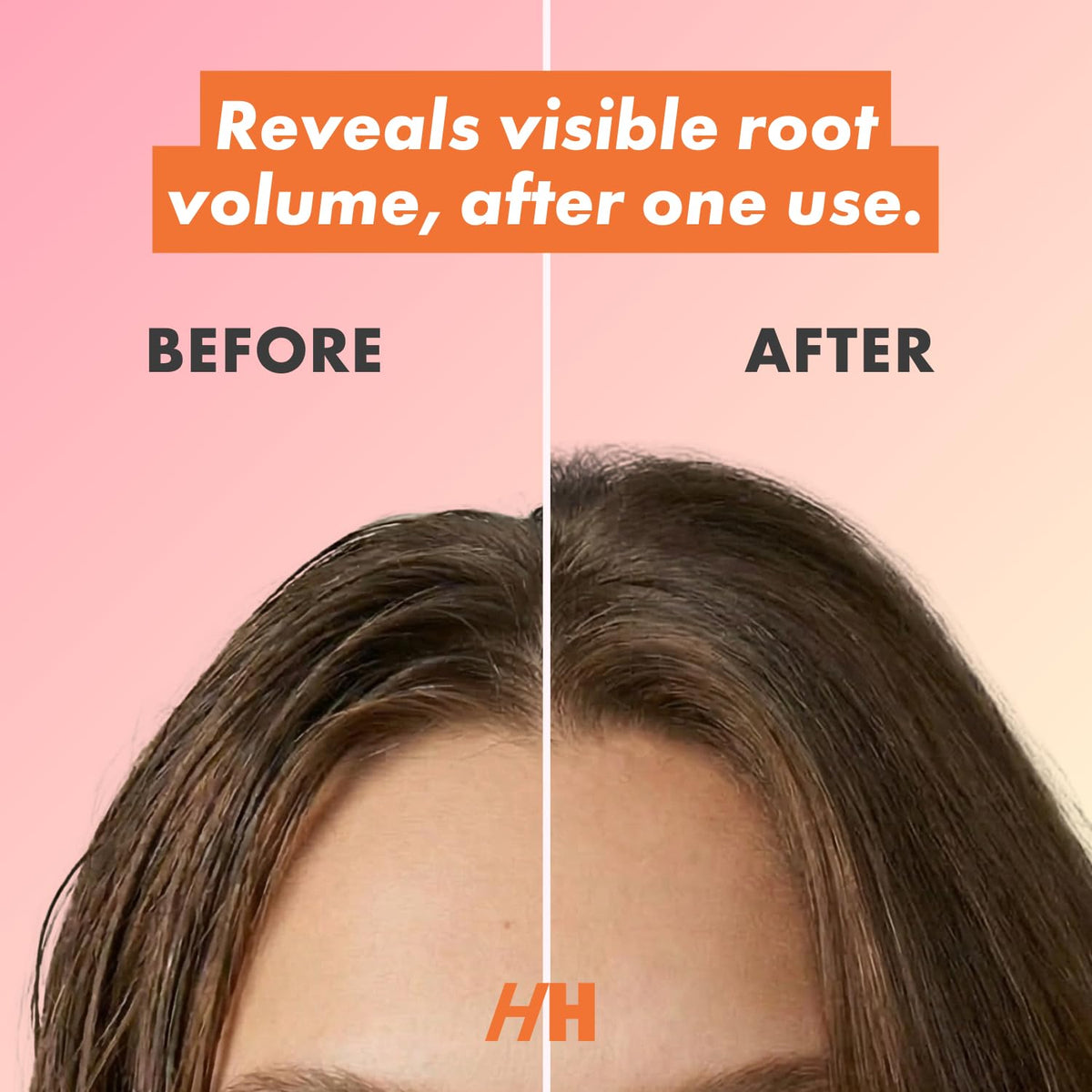 Handmade Heroes being applied to dark brown hair for oil absorption