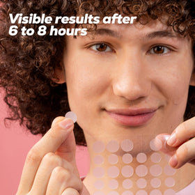 HANHOO patch turned opaque while absorbing fluid to indicate active treatment