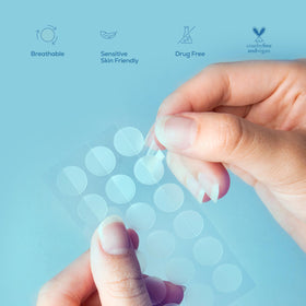 HANHOO patch next to fingers showing scale and precise fit benefit