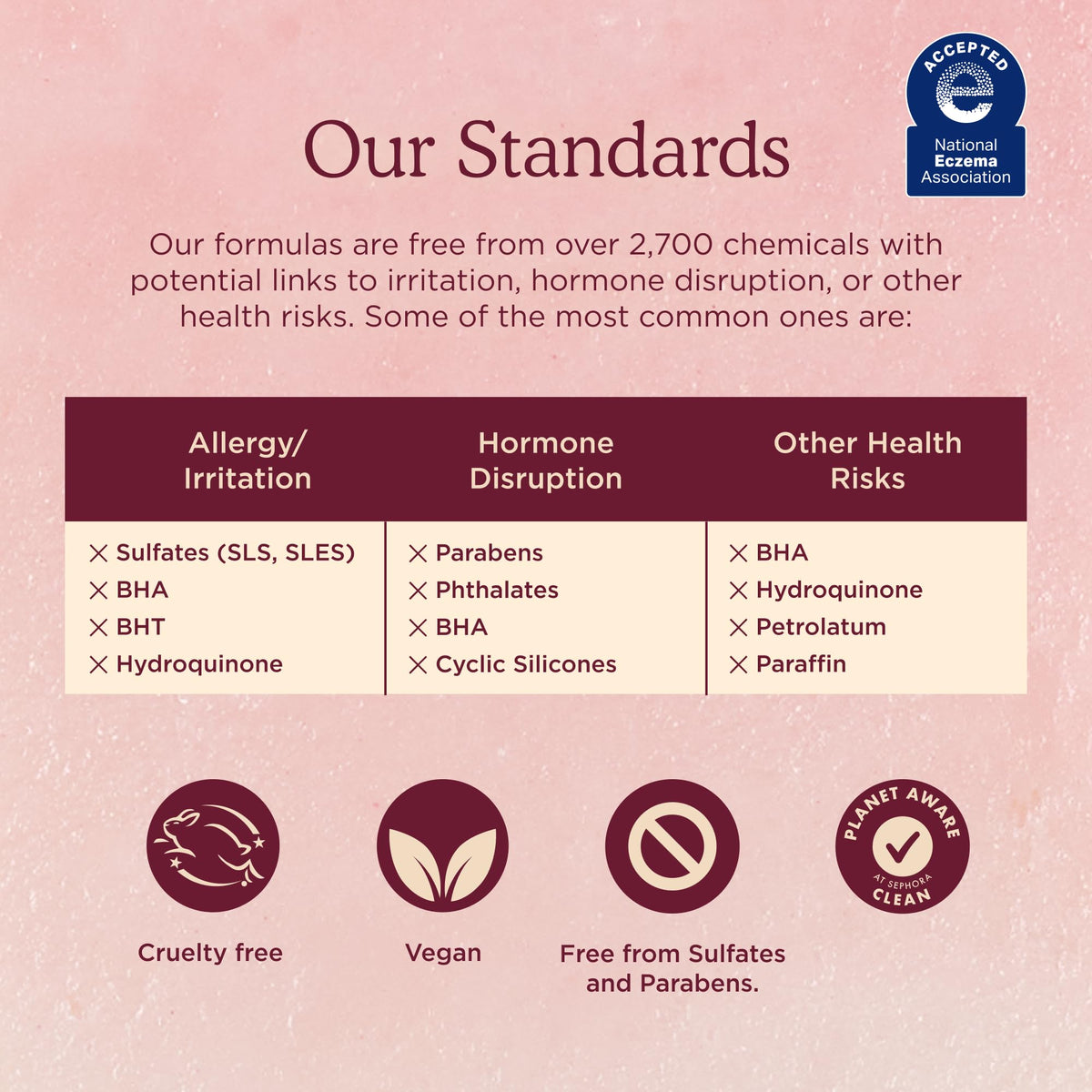 Label detail on HANNI fatty stick highlighting fragrance-free and dermatologist-tested