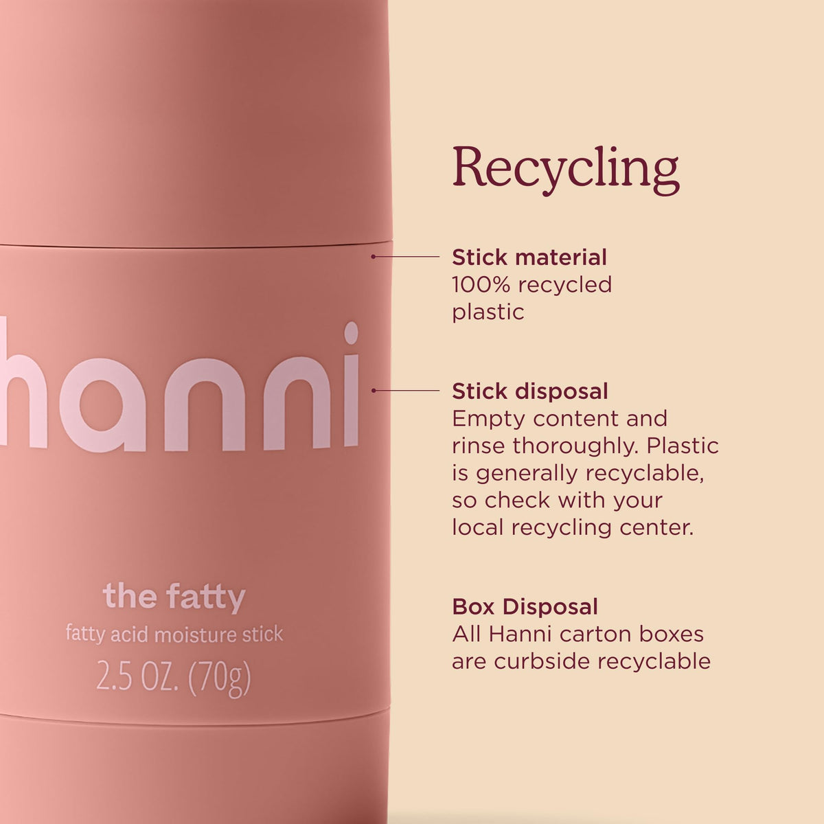 HANNI fatty stick packed in travel bag ready for quick on-the-go hydration