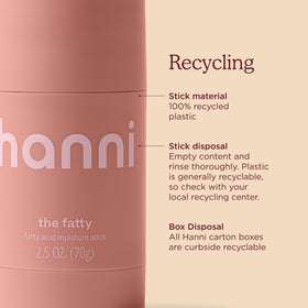 HANNI fatty stick packed in travel bag ready for quick on-the-go hydration
