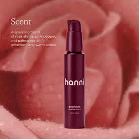 HANNI applied after shower on leg showing instant satin finish