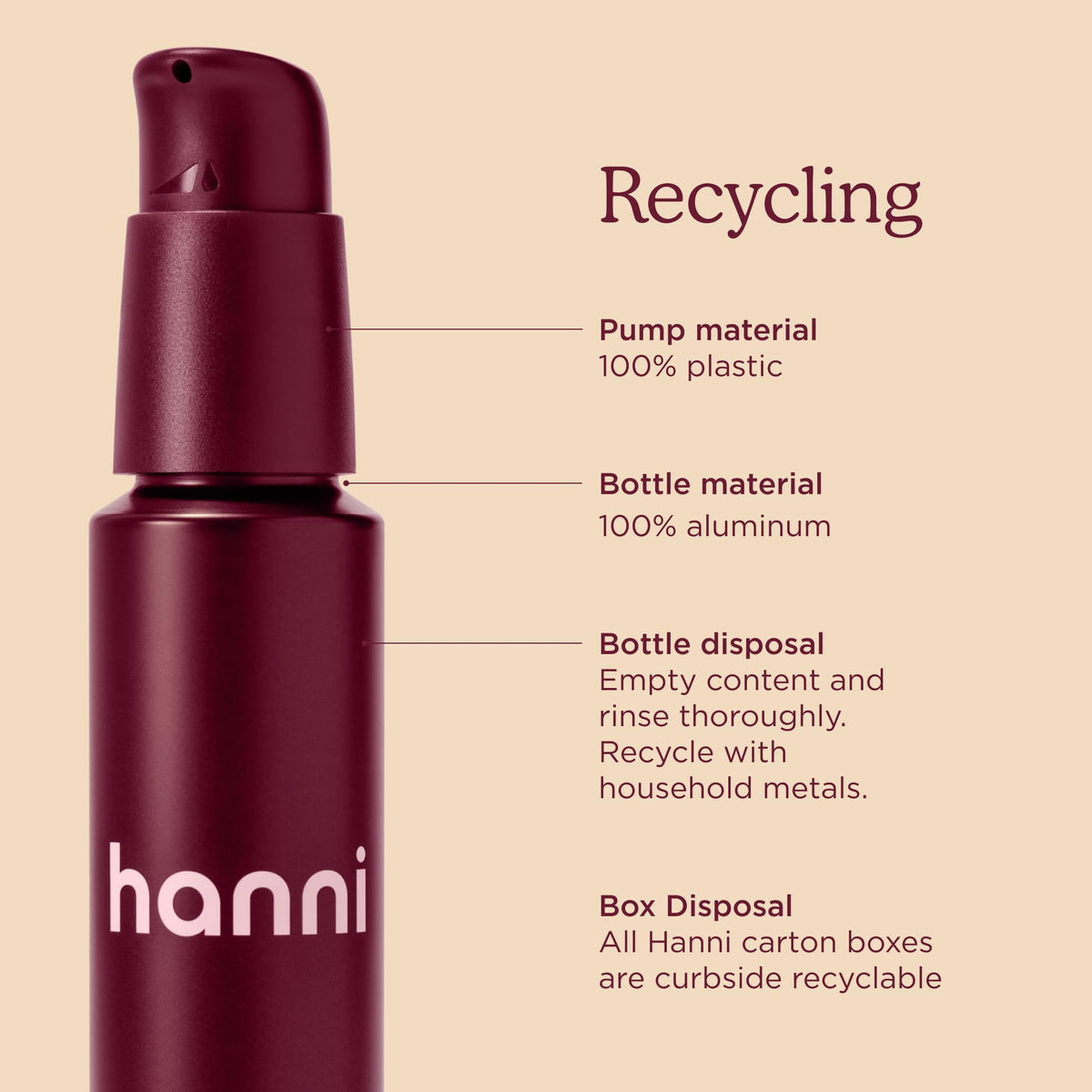 HANNI bottle in bathroom lifestyle conveying daily post-shower routine