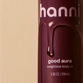 HANNI label close-up highlighting clean, vegan ingredient claims