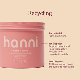 HANNI in-shower lifestyle showing quick application and convenience