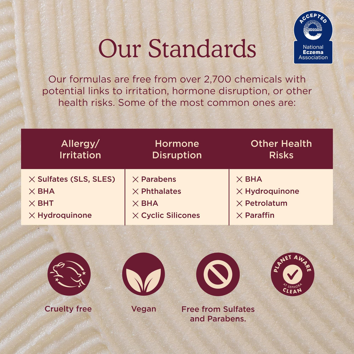 HANNI natural ingredients display with shea and coconut for nourishment