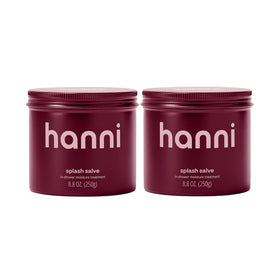 HANNI Splash Salve front packaging showing product benefits and volume