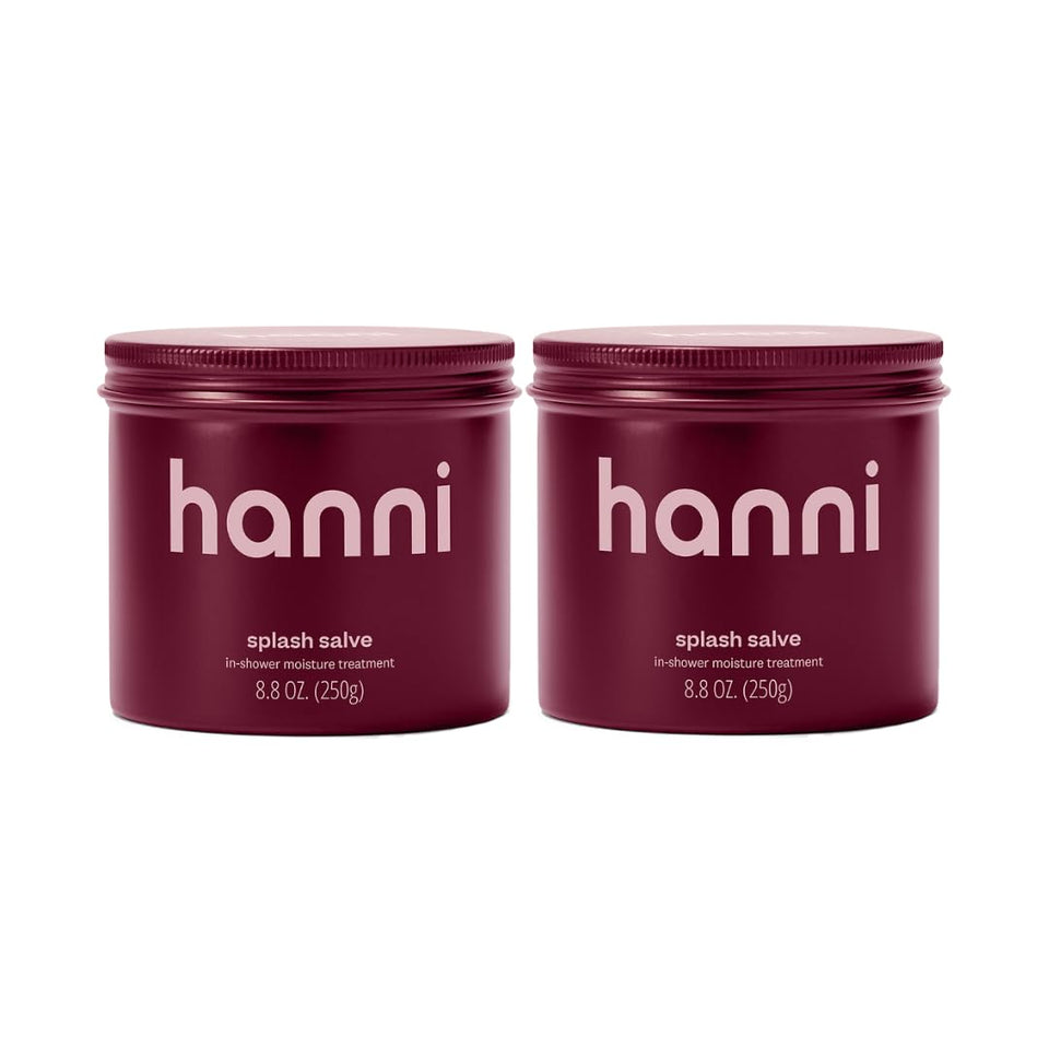 HANNI Splash Salve front packaging showing product benefits and volume
