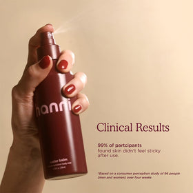 HANNI ingredients label highlighting aloe and red algae extracts