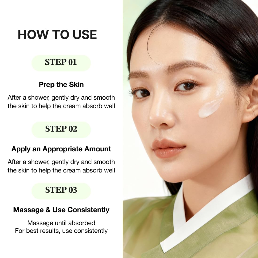 Han&Palace used underarm showing non-irritating formula and improved appearance