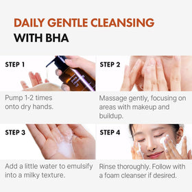 Hanskin application makeup melting showing effective makeup removal