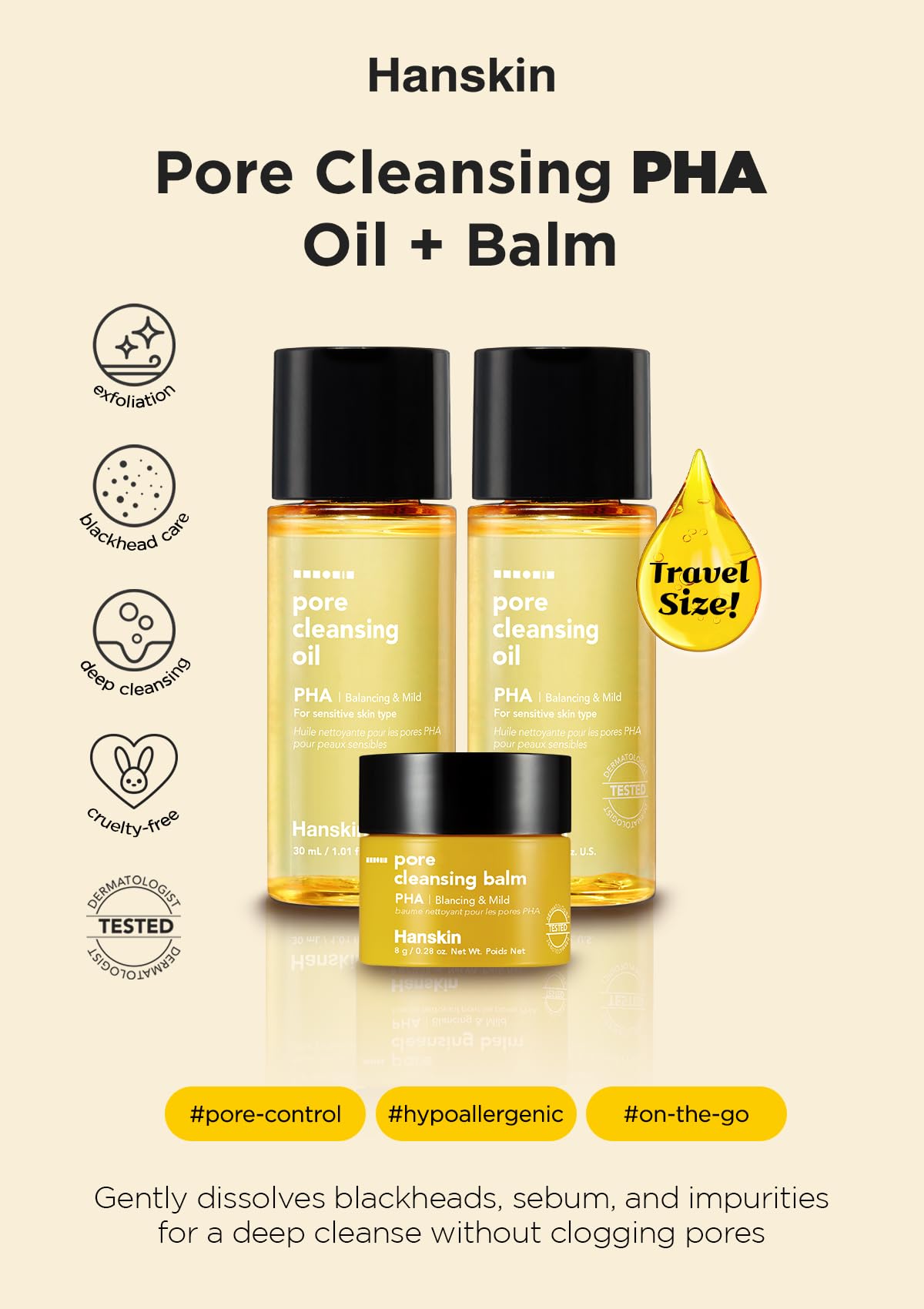 Hanskin balm texture closeup showing smooth melt and easy application