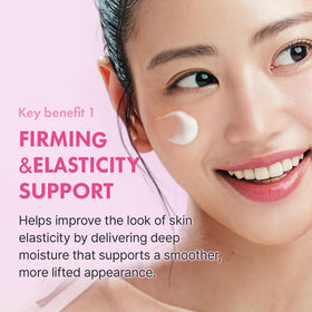 Hanskin cream spread on hand displaying fast absorption and dewy hydration