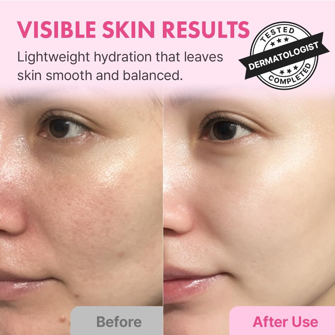 Hanskin pink hyaluron liquid close-up emphasizing lightweight hydration