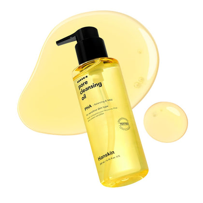 Hanskin front bottle view showing cleanser and brand for clear pores