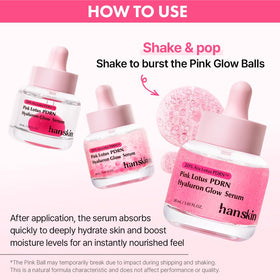 Hanskin pump dispensing serum to show easy, hygienic application