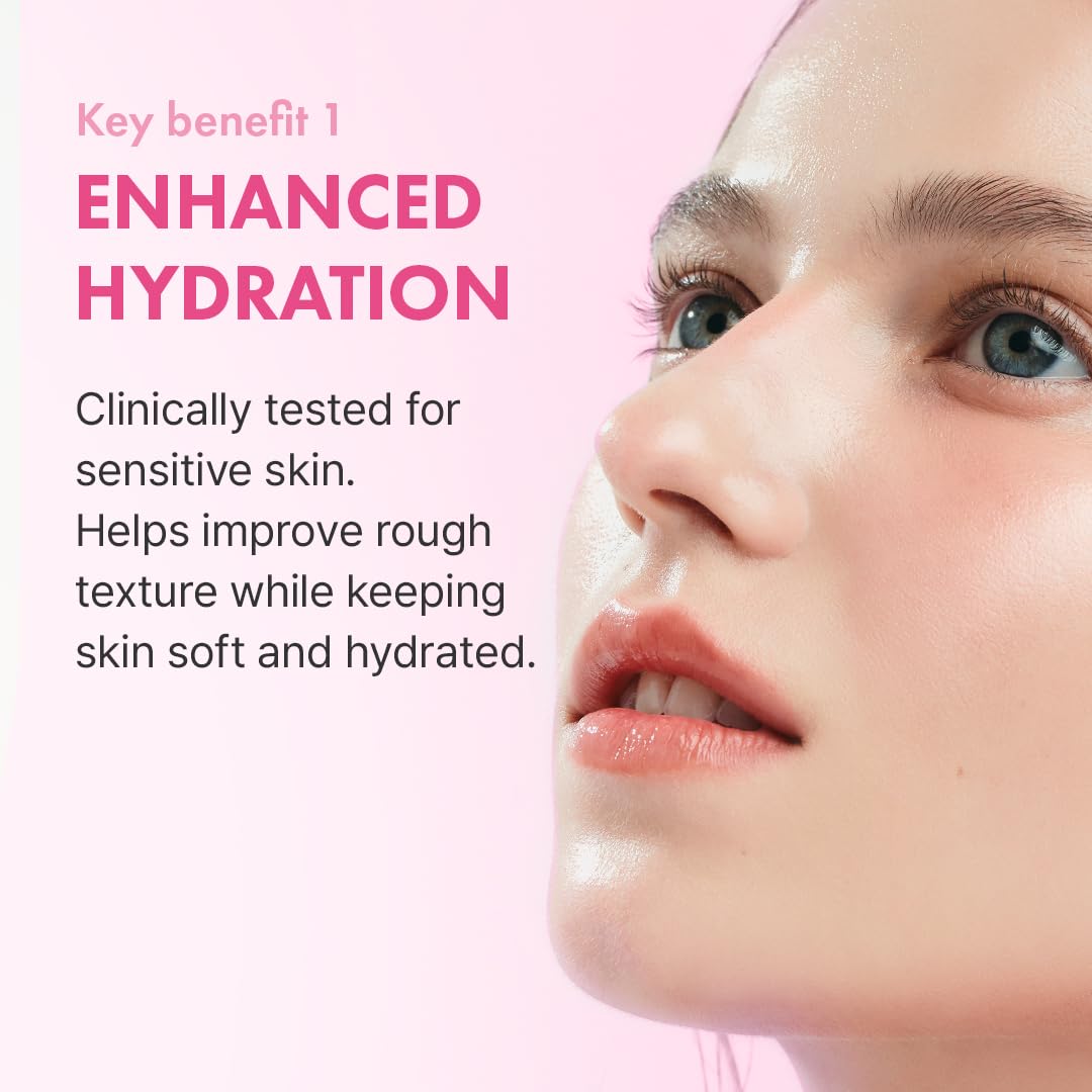 Hanskin applied with cotton pad to remove residues and refine pores
