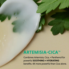 Hanyul close-up of ingredient label highlighting Artemisia-Cica complex benefit
