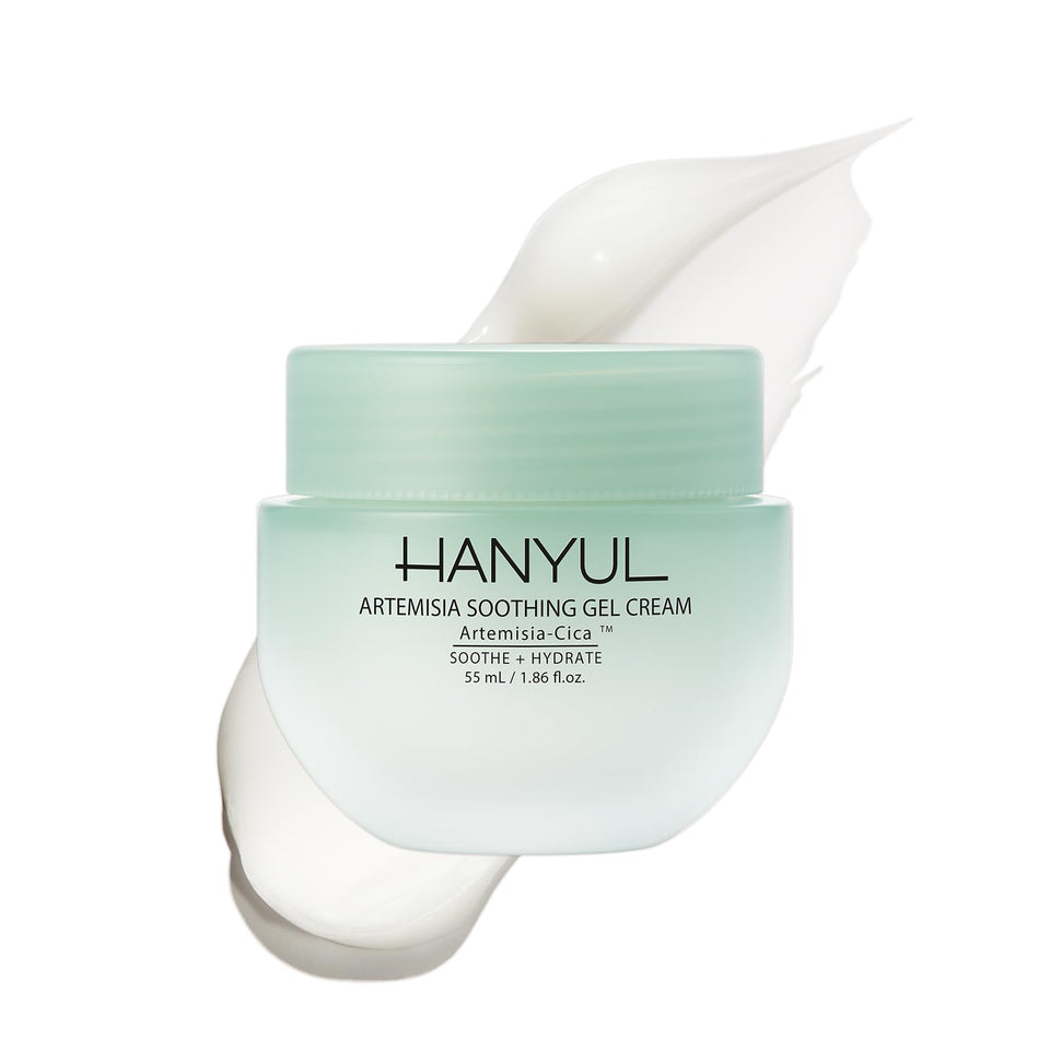 Hanyul front packaging showing gel cream and calming benefits