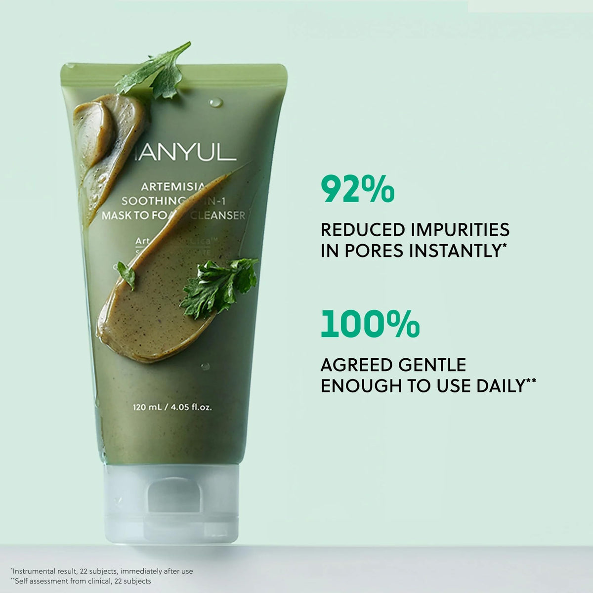 Hanyul label ingredient panel highlighting artemisia, BHA, and hyaluronic acids benefits