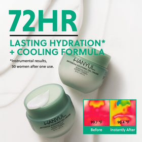 Hanyul gel moisture drop on skin illustrating long-lasting hydration