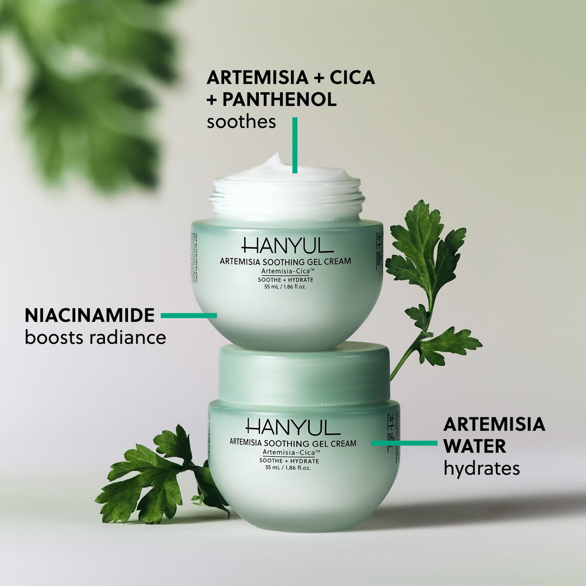 Hanyul open jar texture close-up demonstrating lightweight hydration
