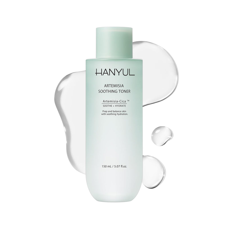 HANYUL Artemisia toner front bottle showing packaging and calm aesthetic