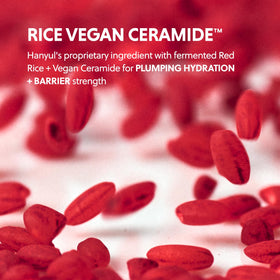 Hanyul label close-up showing vegan ceramide complex and benefits