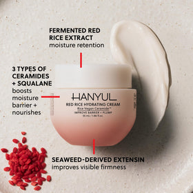 Hanyul cream texture close-up highlighting rich, hydrating feel