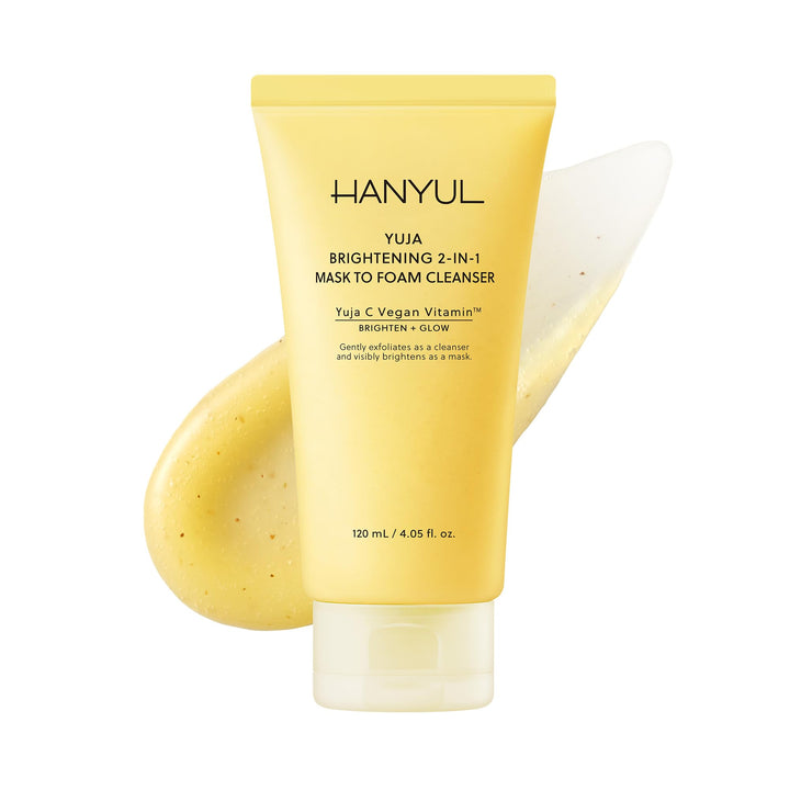 Hanyul yuja front packaging showing clean tube and brightening benefit