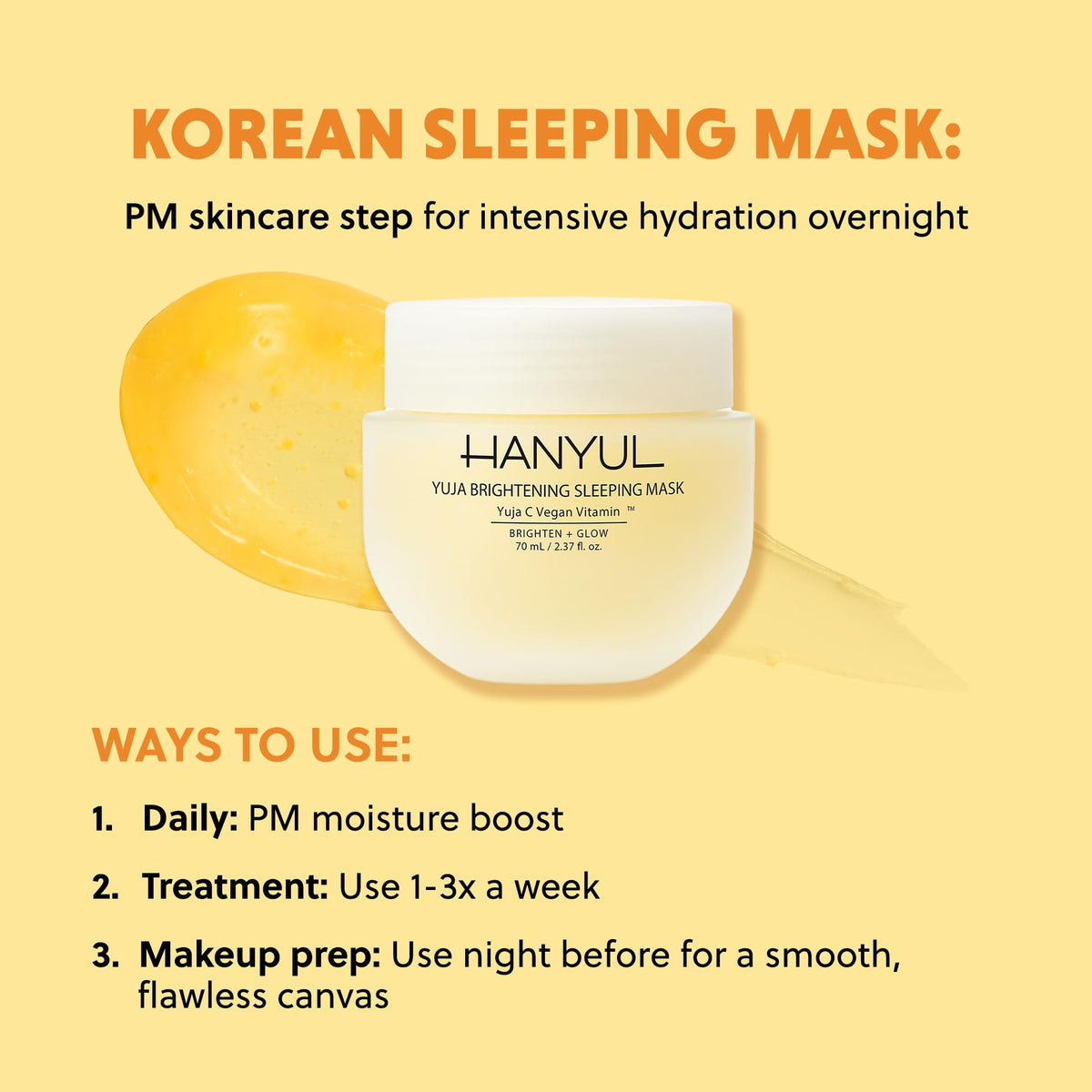 Hanyul jar on nightstand depicting nightly use for refreshed morning skin