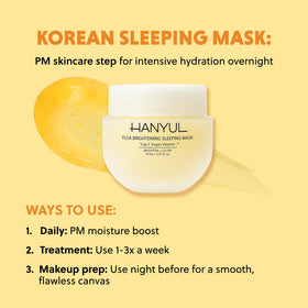 Hanyul jar on nightstand depicting nightly use for refreshed morning skin