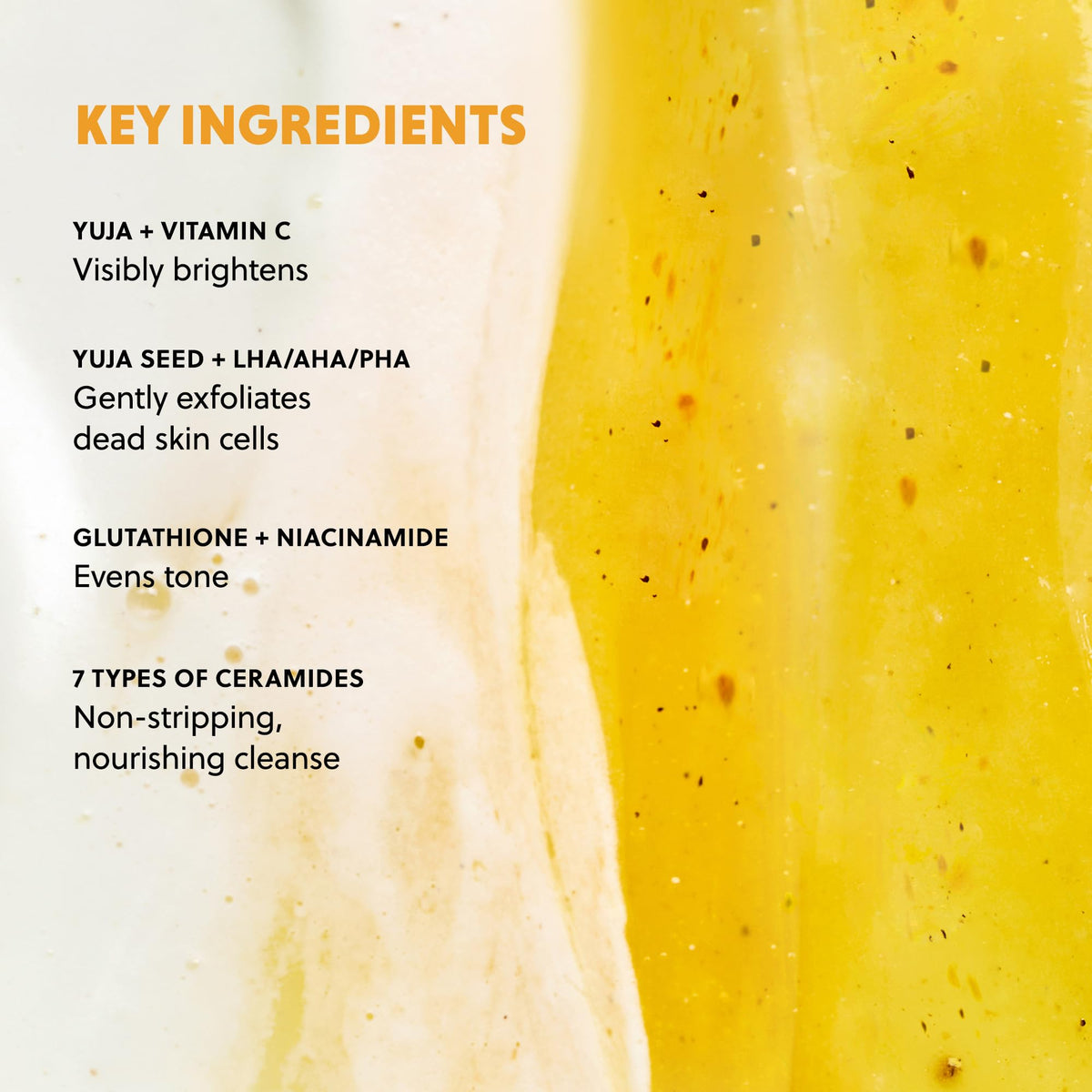 Hanyul yuja with fresh yuja fruit highlighting vitamin C brightening