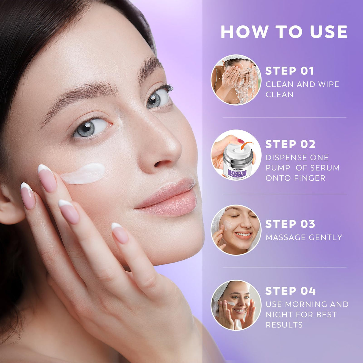 HANYWIL applying to underarm area to reduce dark patches