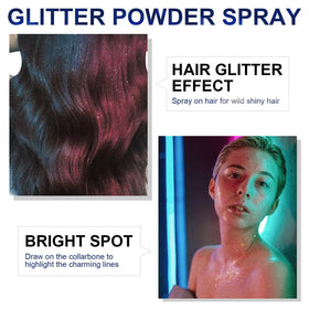 HANYWIL close-up of holographic glitter texture for visible sparkle