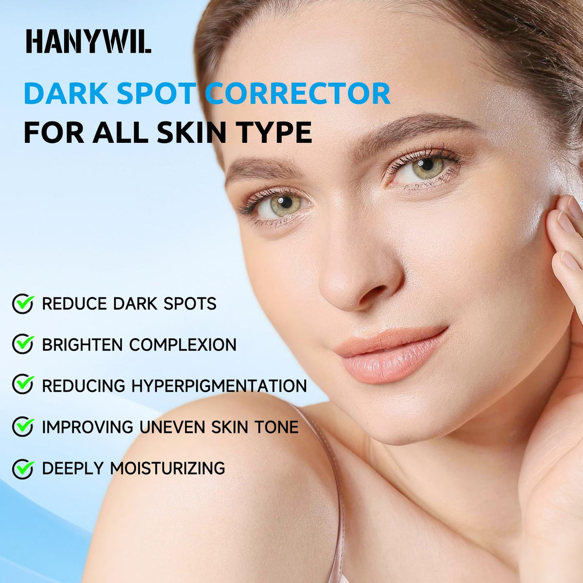 HANYWIL applying treatment to hands to fade sun spots and age spots