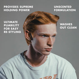 Hanz de Fuko Claymation creating defined, textured men's hair with matte look