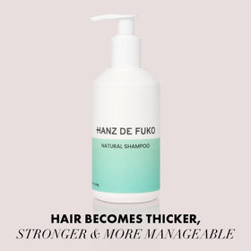 Hanz de Fuko rich lather in hair demonstrating gentle effective cleansing