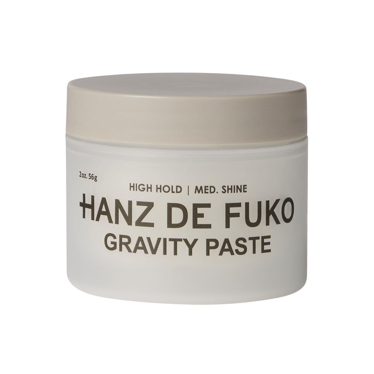 Hanz de Fuko front container showing compact travel jar and branding benefit: portable styling