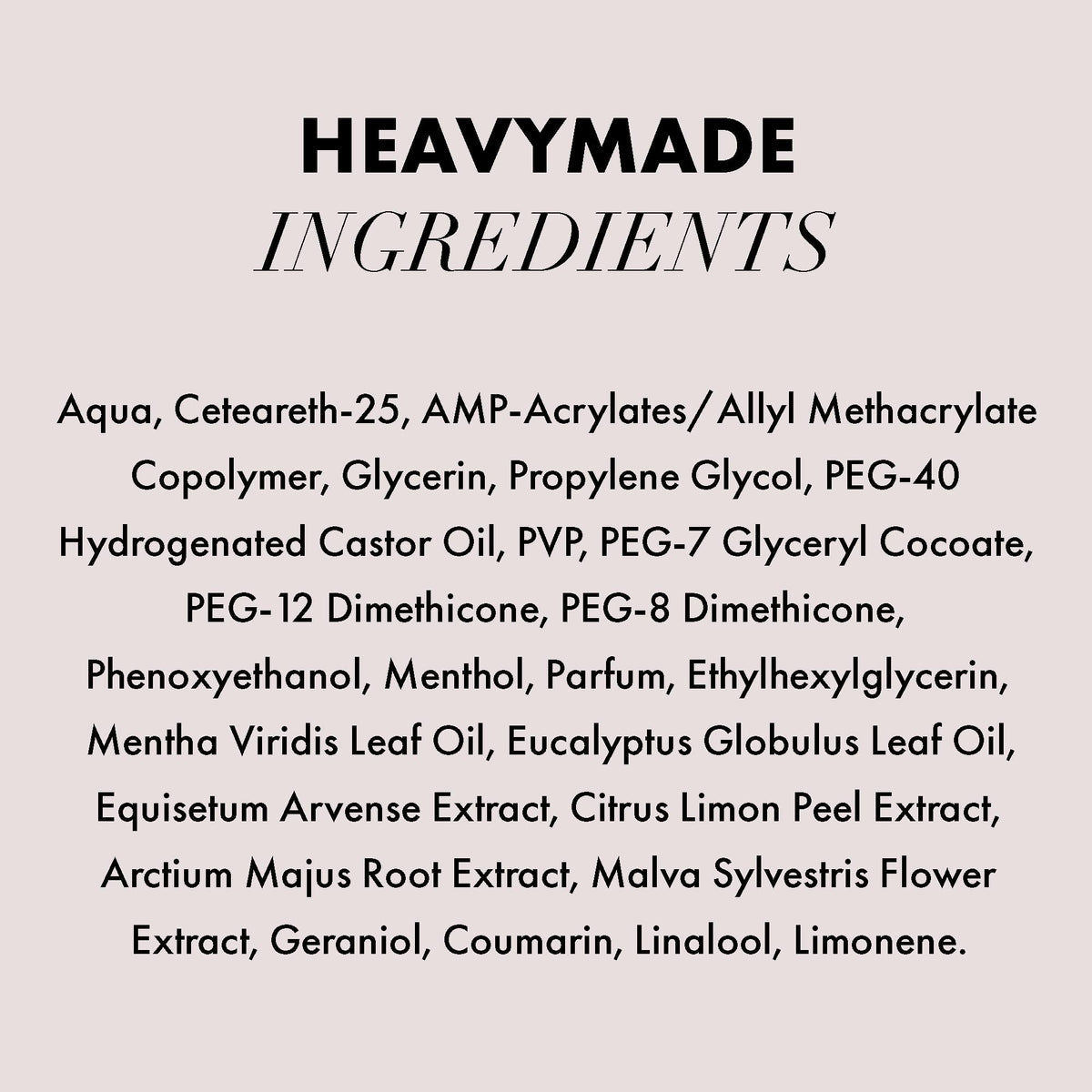 Hanz de Fuko botanical ingredients display highlighting conditioning support