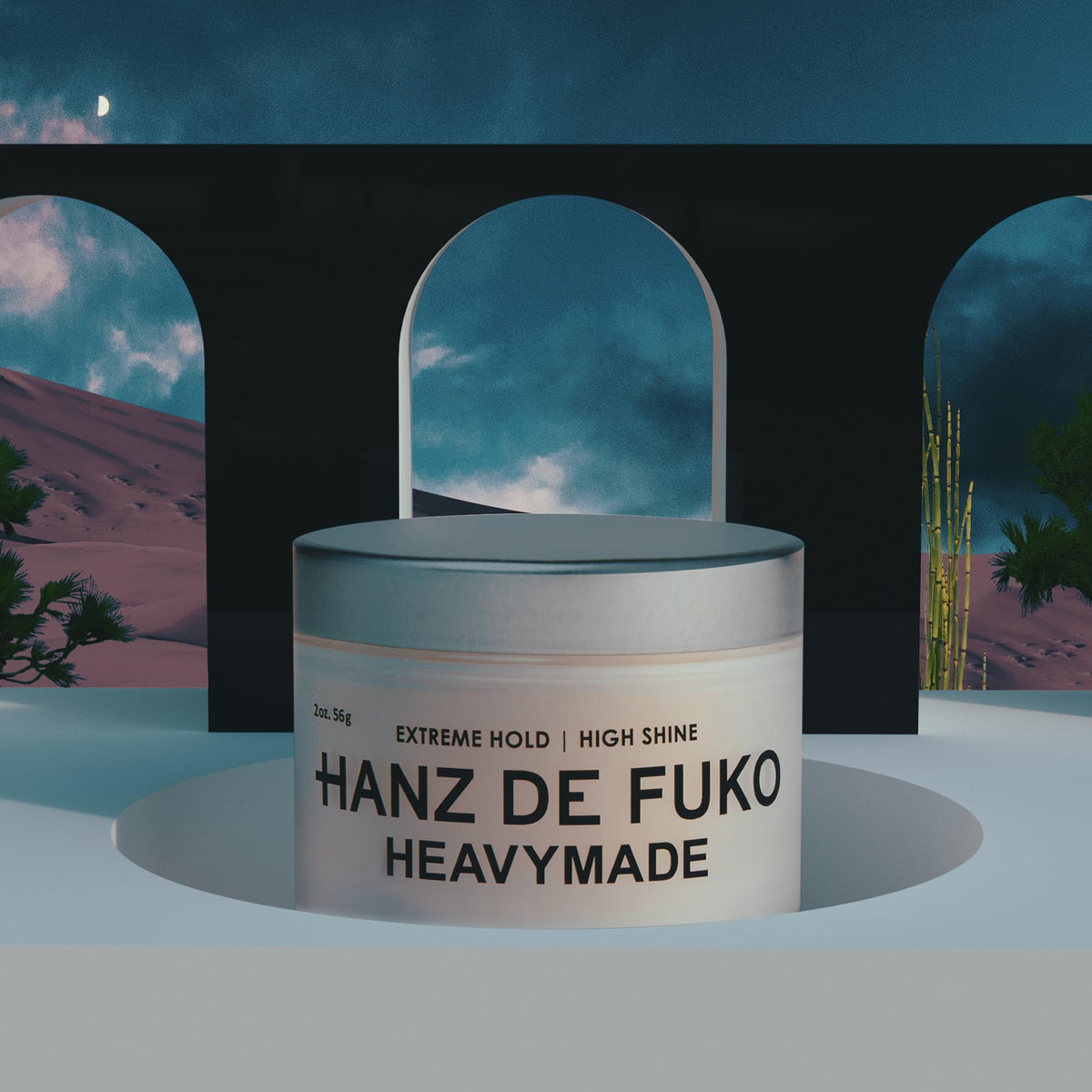 Hanz de Fuko side profile showing sleek hair shine and structured shape