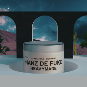 Hanz de Fuko side profile showing sleek hair shine and structured shape