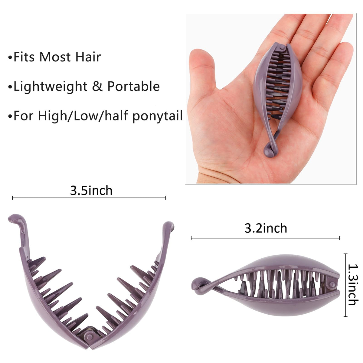 Hapdoo close-up of clip teeth and spring delivering secure hold without pulling