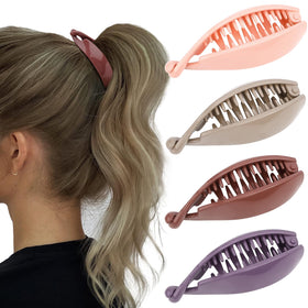 Hapdoo front view of the small banana clip pack showing compact design and colors