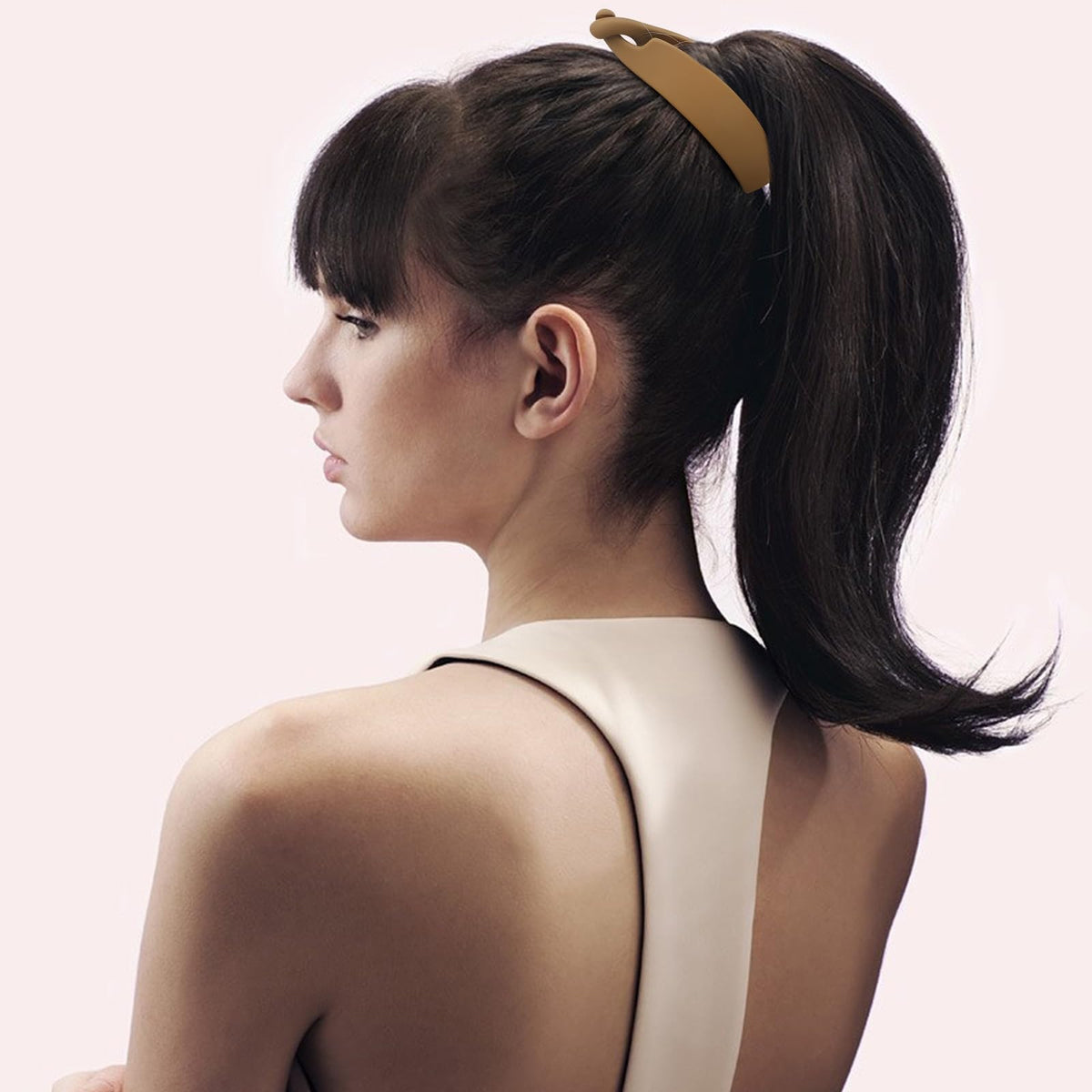 Hapdoo clip on hair side profile shows low-profile hold and comfort
