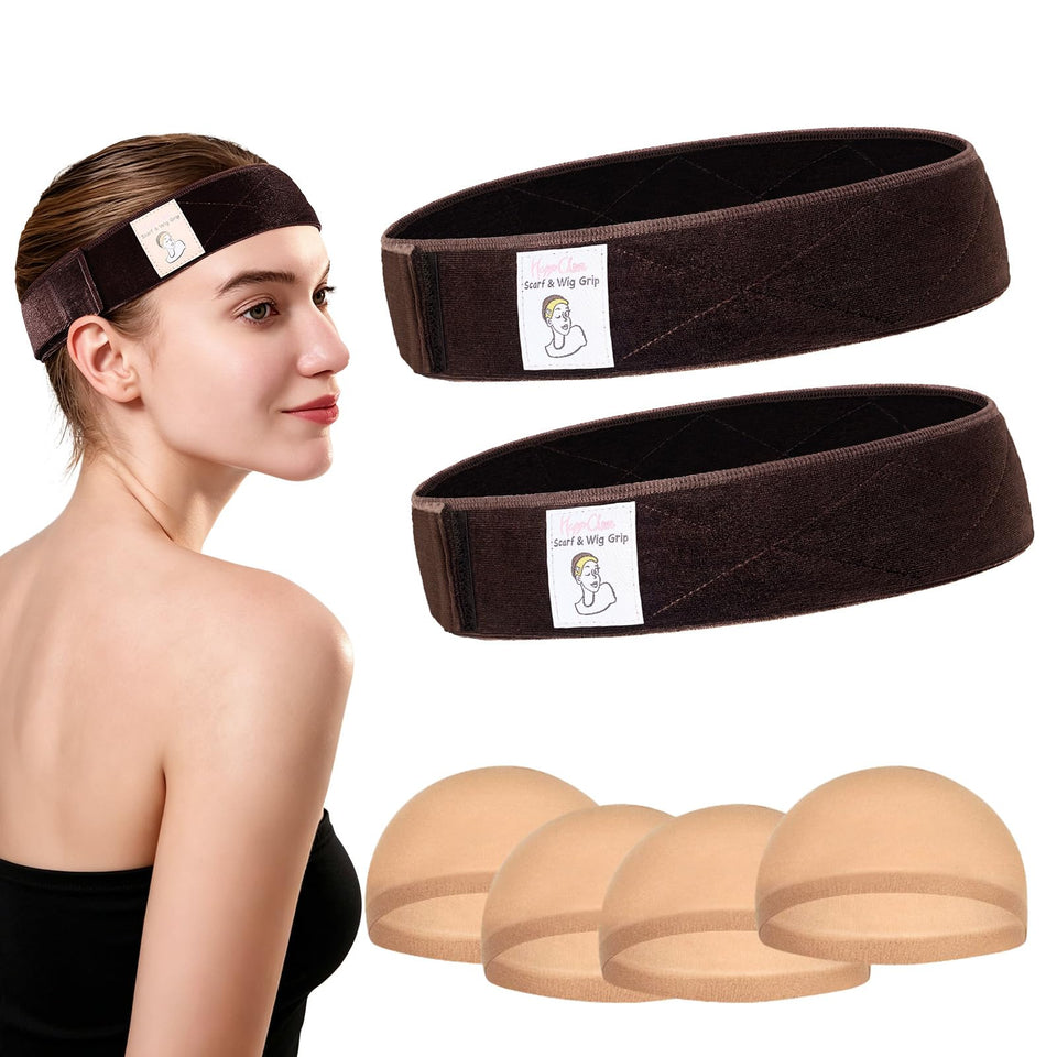 HappClan front view of grip band package showing included pieces and benefits