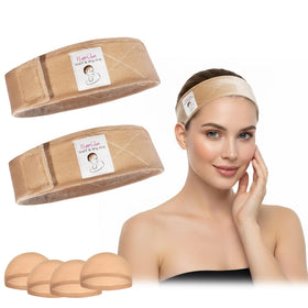 HappClan front view of velvet wig grip band showing secure fit benefit