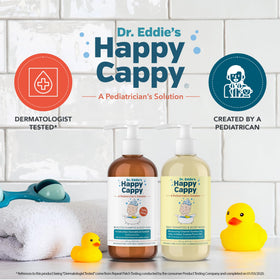 Happy Cappy texture lather detail demonstrating gentle foam and mild cleansing