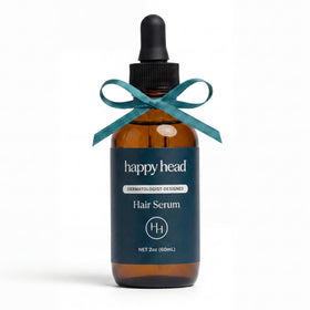 Happy Head front packaging showing bottle and brand, highlights daily routine convenience